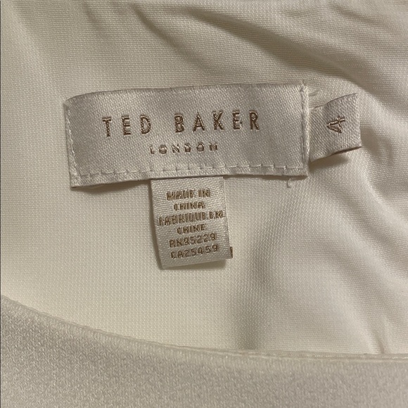 Ted Baker Boat Neck Knee Length Dress Ivory - Picture 2 of 7